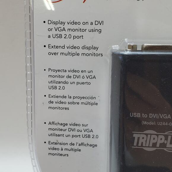 Tripp-Lite Adapter Notables USB to DVI/VGA 512 MB Memory New - Picture 12 of 15